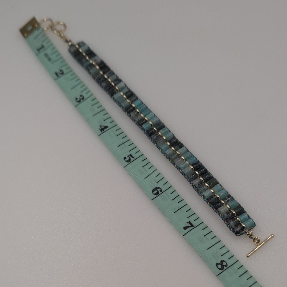 Kendra Scott Teal and Charcoal Beaded Bree Bracelet - Picture 7 of 7